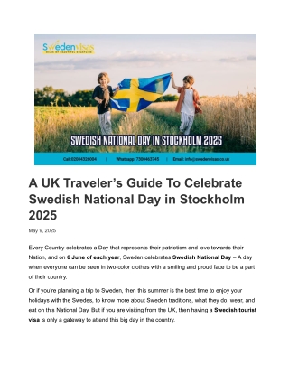 Swedish National Day 06 June 2025