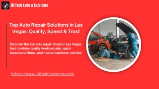 Top Auto Repair Solutions in Las Vegas Quality, Speed & Trust
