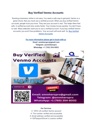 Buy Verified Venmo Accounts