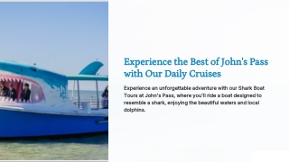 Exciting Daily Shark Boat Cruises in John’s Pass!
