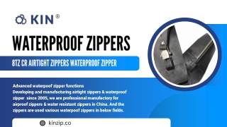 Waterproof zippers