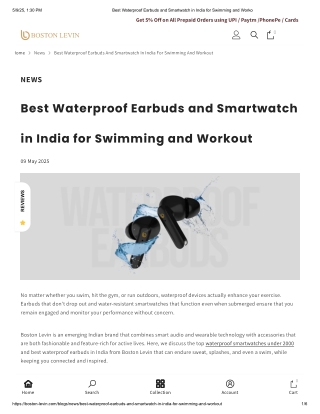 Best Waterproof Earbuds and Smartwatch in India for Swimming