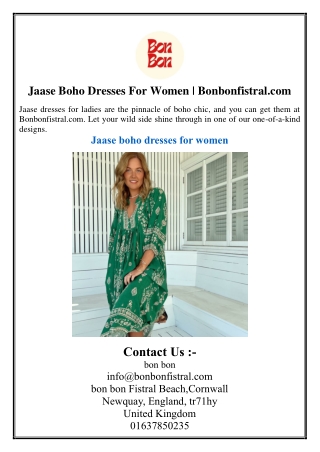 Jaase Boho Dresses For Women | Bonbonfistral.com