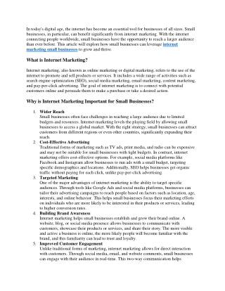 internet marketing small businesses