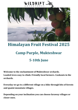 Himalayan Fruit Festival 2025 Camp Purple