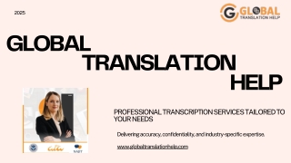 Transcription Services - Global Translation Help