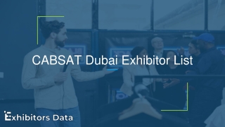 CABSAT Dubai Exhibitor List