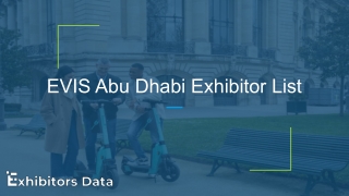 EVIS Abu Dhabi Exhibitor List