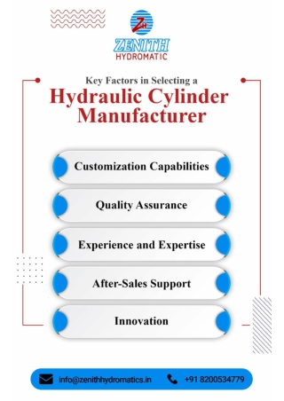 Key Factors in Selecting a Hydraulic Cylinder Manufacturer