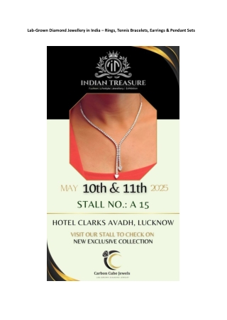 Lab-Grown Diamond Jewellery in India – Rings, Tennis Bracelets, Earrings & Pendant Sets