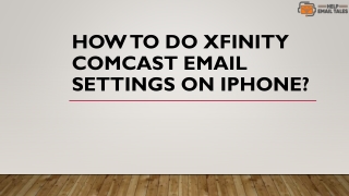 How to Do Xfinity Comcast Email Settings on iPhone