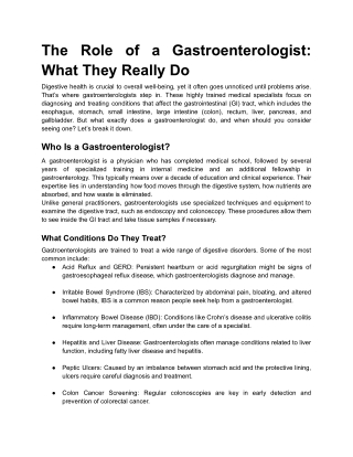 The Role of a Gastroenterologist_ What They Really Do