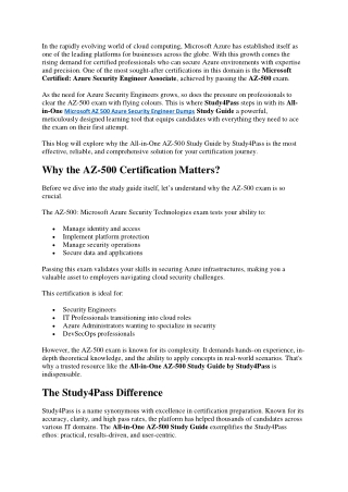 Real Microsoft AZ 500 Azure Questions & Answers – Study4pass Verified!