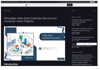 Affordable Video Data Collection Services for Computer Vision Projects
