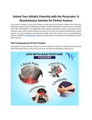 Unlock Your Athletic Potential with The Posturator_ A Revolutionary Solution for Perfect Posture