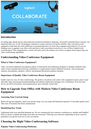 How to Upgrade Your Office with Modern Video Conference Room Equipment