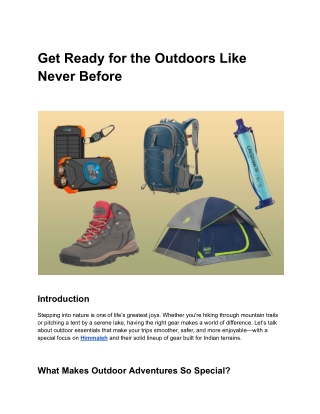 Smart Campers Trust Himmaleh Every Time