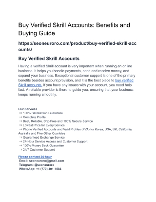 Buy Verified Skrill Accounts_ Benefits and Buying Guide