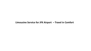 Limousine Service For JFK Airport
