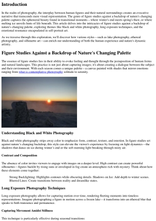 **Figure Studies Against a Backdrop of Nature's Changing Palette**