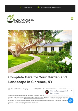 Complete Care for Your Garden and Landscape in Clarence, NY