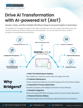 Accelerate Your AIoT Journey with Bridgera: Smarter Monitoring, Predictive Insig