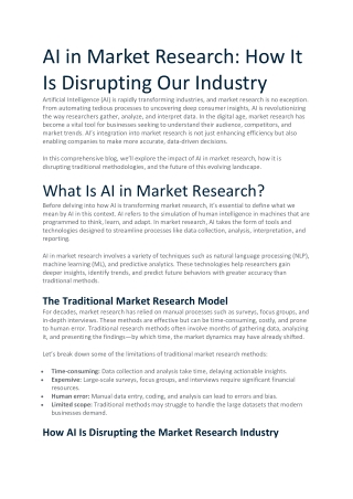 AI in Market Research