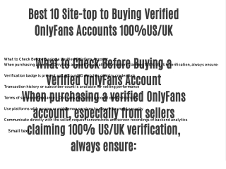 10 Best top site Buy Verified OnlyFans Accounts