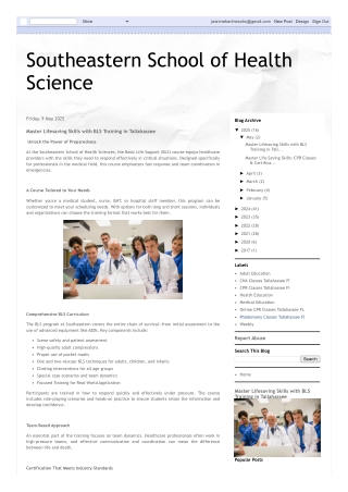 Southeastern School of Health Science_ Master Lifesaving Skills with BLS Training in Tallahassee