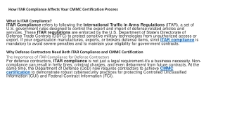 How ITAR Compliance Affects Your CMMC Certification Process