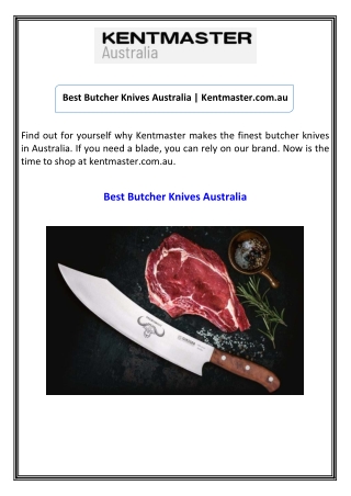 Best Butcher Knives Australia  Kentmaster.com.au
