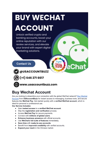 Buy Wechat Account