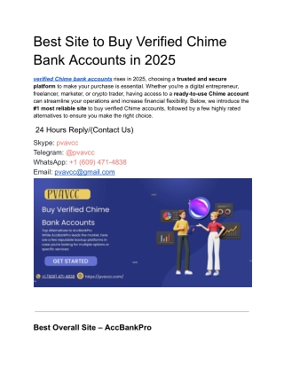 Best Site to Buy Verified Chime Bank Accounts in 2025