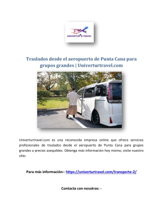 Traslados desde el aeropuerto de Punta Cana para grupos grandes |