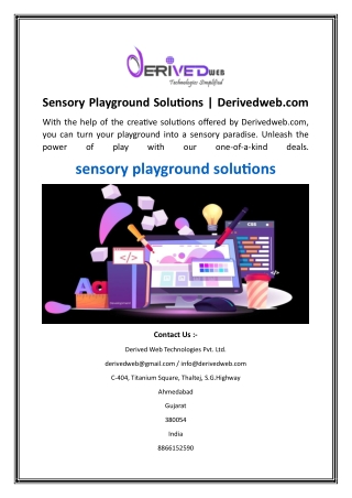Sensory Playground Solutions  Derivedweb.com