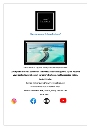 Luxury Hotels In Sapporo Japan