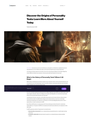 Explore the Origins of Personality Tests Uncover Insights About Yourself