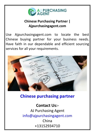 Chinese Purchasing Partner | Ajpurchasingagent.com