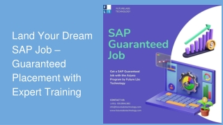 Land Your Dream SAP Job – Guaranteed Placement with Expert Training