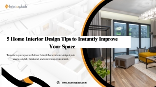 5 Home Interior Design Tips to Instantly Improve Your Space