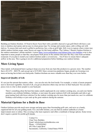 Building an Outdoor Kitchen: 10 Need to Know Facts