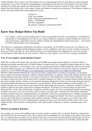 Why You Should Be Building an Outdoor Kitchen: 10 Answers