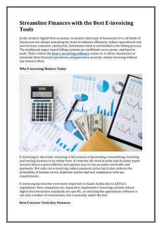 Streamline Finances with the Best E-invoicing Tools