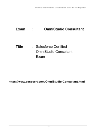 2025 Salesforce Certified OmniStudio Consultant Exam Dumps