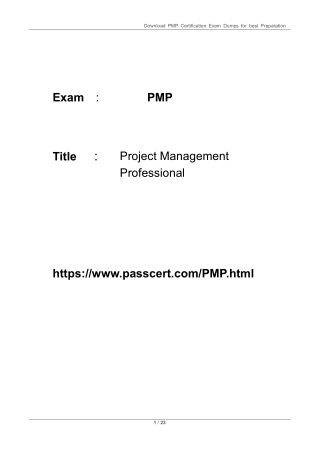 Download 2025 Project Management Professional (PMP) Dumps