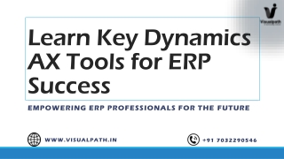 Dynamics 365 Online Course MicroSoft Ax Training - Visualpath