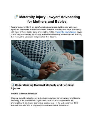 Maternity Injury Lawyer_ Advocating for Mothers and Babies