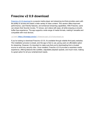 Freecine  v2  0.9 download