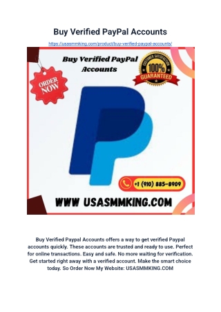 Buy Verified PayPal Accounts