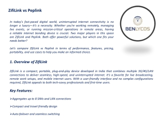 ZifiLink vs Peplink